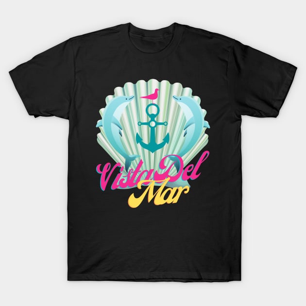 Vista del Mar Barb and Star T-Shirt by MalibuSun